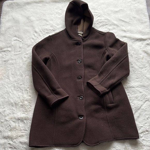 L.L.Bean Vintage Long Fleece Jacket – Size XL | Brown Button-Up | Cozy Classic | - Picture 1 of 9